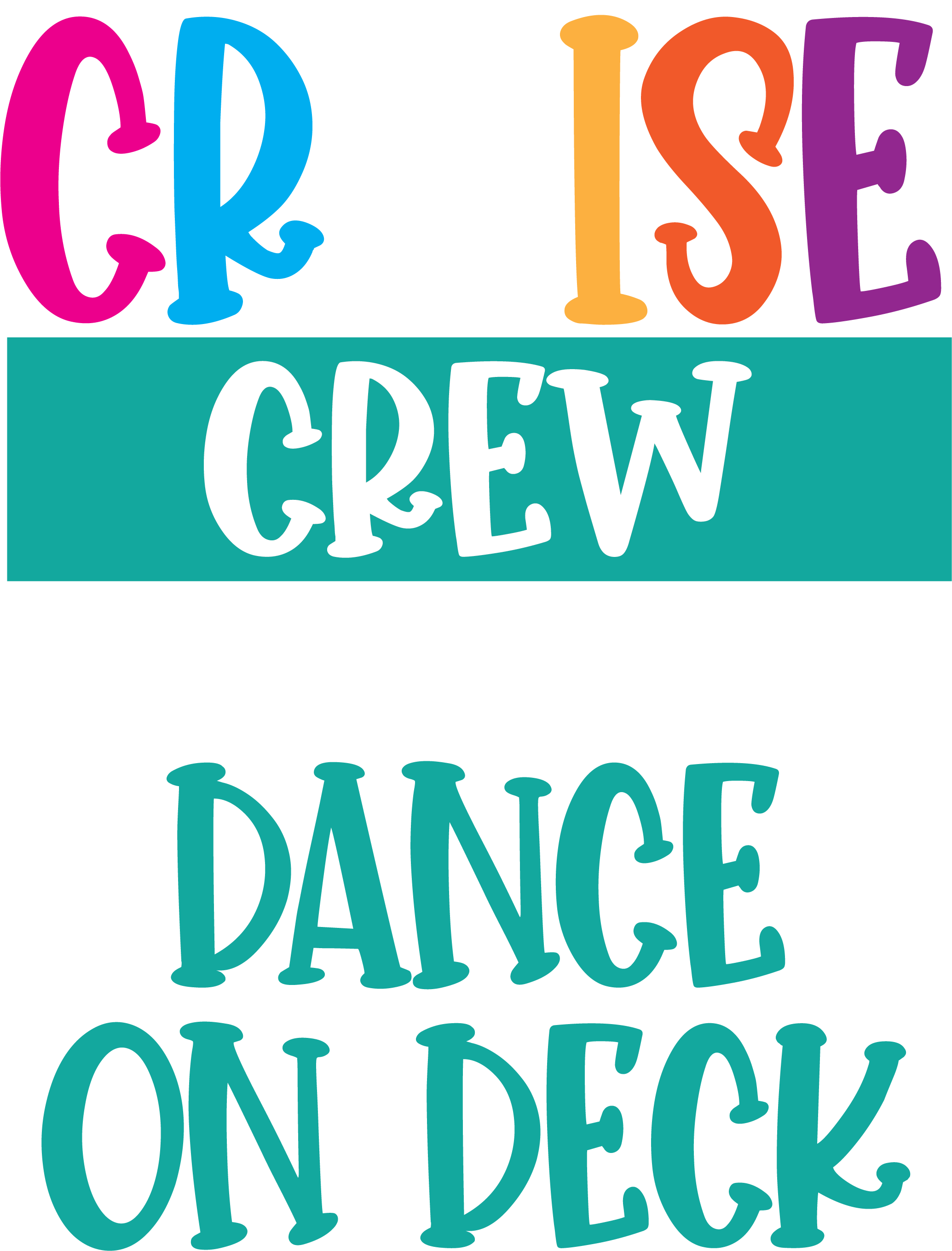 Cruise Crew themed print ready designs